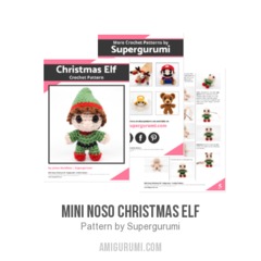 Mini Noso Christmas Elf amigurumi pattern by Supergurumi