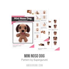 Mini Noso Dog amigurumi pattern by Supergurumi