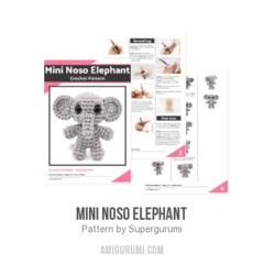 Mini Noso Elephant amigurumi pattern by Supergurumi