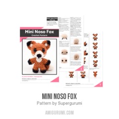 Mini Noso Fox amigurumi pattern by Supergurumi