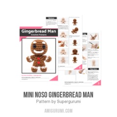 Mini Noso Gingerbread Man amigurumi pattern by Supergurumi