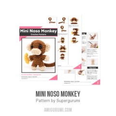 Mini Noso Monkey amigurumi pattern by Supergurumi