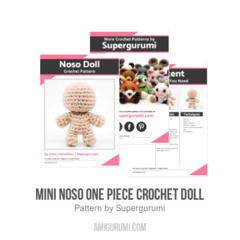 Mini Noso One Piece Crochet Doll amigurumi pattern by Supergurumi