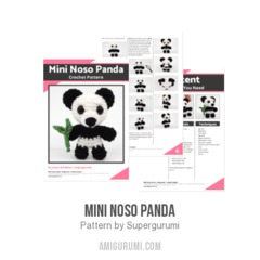 Mini Noso Panda amigurumi pattern by Supergurumi