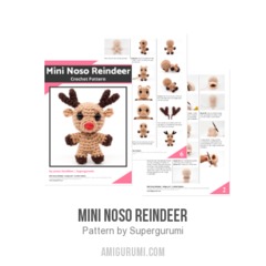 Mini Noso Reindeer amigurumi pattern by Supergurumi