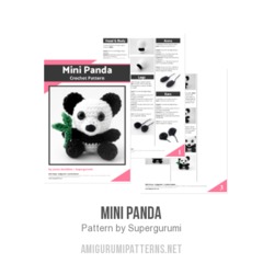 Mini Panda amigurumi pattern by Supergurumi