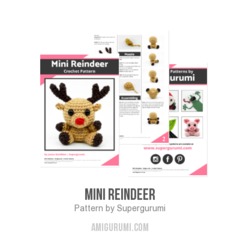 Mini Reindeer amigurumi pattern by Supergurumi