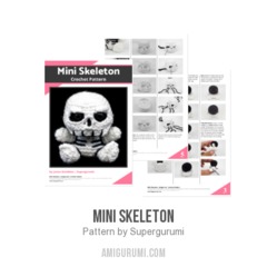 Mini Skeleton amigurumi pattern by Supergurumi