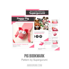 Pig Bookmark amigurumi pattern by Supergurumi