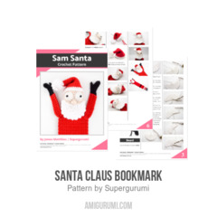 Santa Claus Bookmark amigurumi pattern by Supergurumi