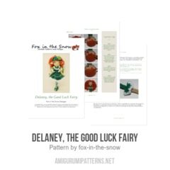 Delaney, the Good Luck Fairy amigurumi pattern by Fox in the snow designs