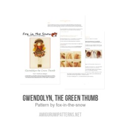 Gwendolyn, the Green Thumb amigurumi pattern by Fox in the snow designs