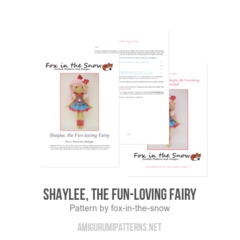 Shaylee, the Fun-loving Fairy amigurumi pattern by Fox in the snow designs