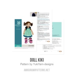 Doll Kiki amigurumi pattern by YukiYarn Designs