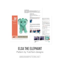 Elsa the Elephant amigurumi pattern by YukiYarn Designs