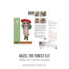 Hazel the Forest Elf amigurumi pattern by YukiYarn Designs