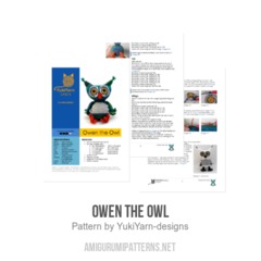 Owen the Owl amigurumi pattern by YukiYarn Designs