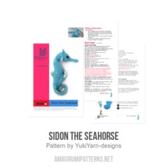 Sidon the Seahorse amigurumi pattern by YukiYarn Designs