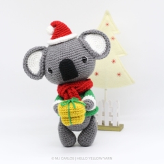 Alfie the Christmas Koala amigurumi pattern by Hello Yellow Yarn