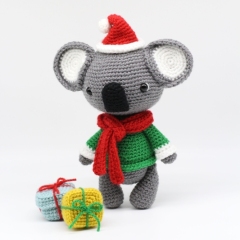 Alfie the Christmas Koala amigurumi by Hello Yellow Yarn