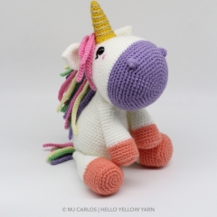 Charmy the Unicorn amigurumi by Hello Yellow Yarn