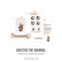 Chester the Squirrel amigurumi pattern by Hello Yellow Yarn