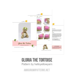 Gloria the Tortoise amigurumi pattern by Hello Yellow Yarn