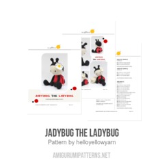 Jadybug the Ladybug amigurumi pattern by Hello Yellow Yarn