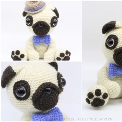 Pugster Pup amigurumi by Hello Yellow Yarn