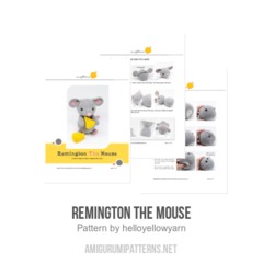 Remington The Mouse amigurumi pattern by Hello Yellow Yarn
