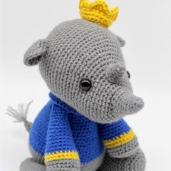Roy the Rhino amigurumi by Hello Yellow Yarn