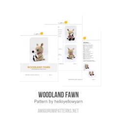 Woodland Fawn amigurumi pattern by Hello Yellow Yarn