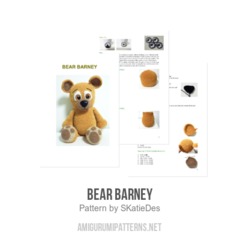Bear Barney amigurumi pattern by SKatieDes