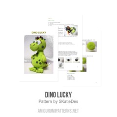 Dino Lucky amigurumi pattern by SKatieDes