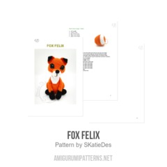Fox Felix amigurumi pattern by SKatieDes