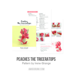 Peaches The Triceratops  amigurumi pattern by Irene Strange