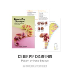 Colour Pop Chameleon amigurumi pattern by Irene Strange