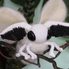 Delilah The Poodle Moth  amigurumi by Irene Strange