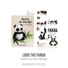 Louis the Panda amigurumi pattern by Irene Strange