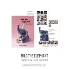 Milo The Elephant amigurumi pattern by Irene Strange