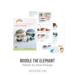 Noodle the elephant amigurumi pattern by Irene Strange