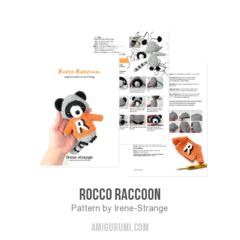 Rocco Raccoon amigurumi pattern by Irene Strange