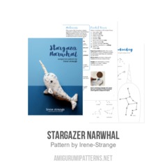 Stargazer Narwhal amigurumi pattern by Irene Strange