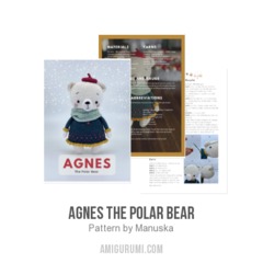 Agnes the Polar Bear amigurumi pattern by Manuska