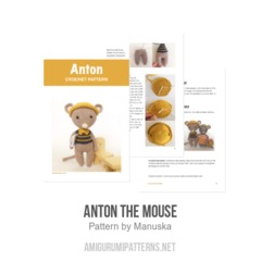 Anton the mouse amigurumi pattern by Manuska