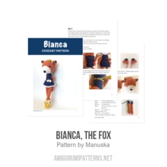Bianca, the fox amigurumi pattern by Manuska