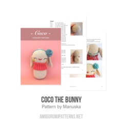 Coco the bunny amigurumi pattern by Manuska