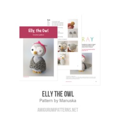 Elly the owl amigurumi pattern by Manuska