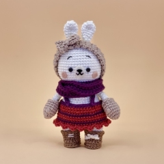 Emily the dress-up bunny amigurumi pattern by Manuska