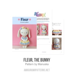 Fleur, the bunny amigurumi pattern by Manuska